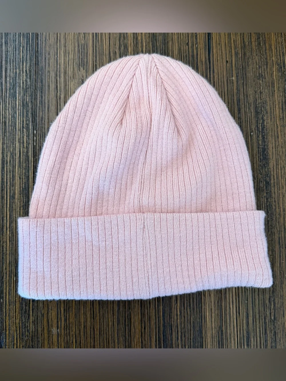 Adidas womens baby pink ribbed knit logo beanie hat streetwear winter y2k preppy